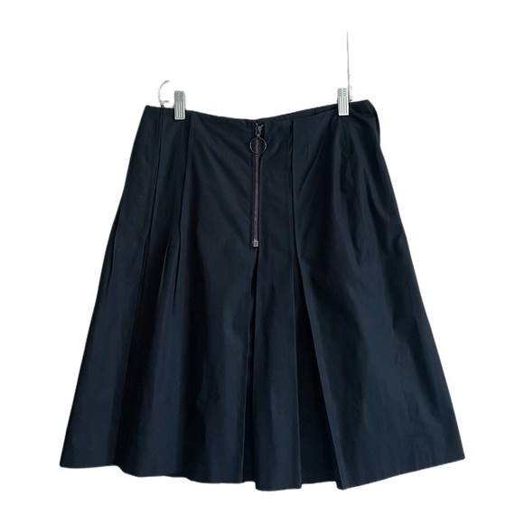Akris Punto Black A-Line Pleated Skirt - Picture 1 of 5